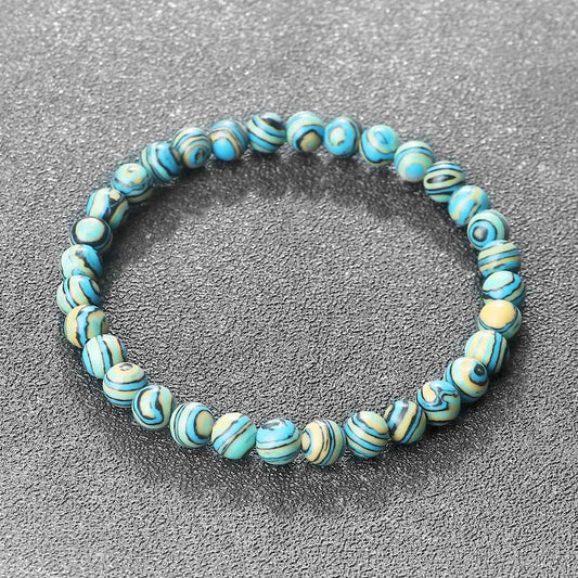 Naomi - Blauwe Malachiet Natuurstenen Armbanden